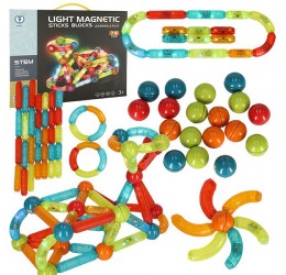 Šviečiantis LED magnetins konstruktorius 76d.