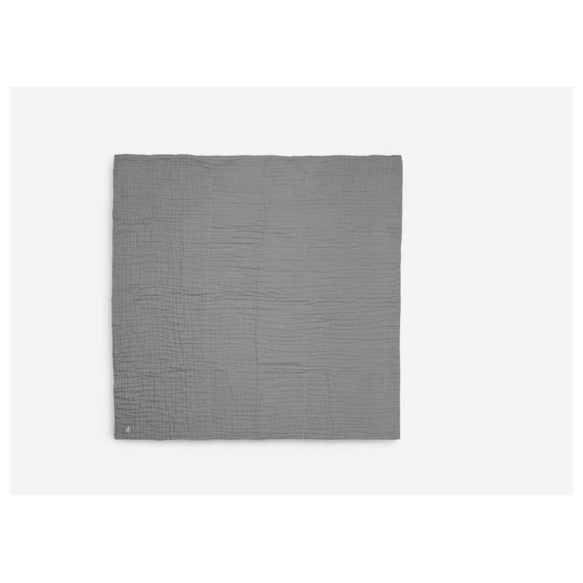Pilkos spalvos medvilninė antklodė 120x120cm.