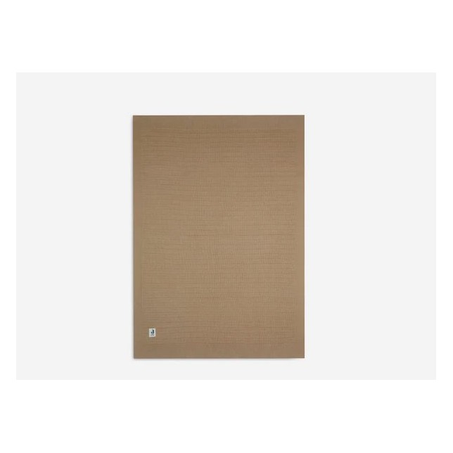 Rudos spalvos megztas pledukas 75x100cm.