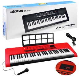Didelis pianinas su mikrofonu