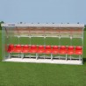 Žaidėjų konstrukcija su suoliuku - grindimis - Dugout