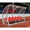 Žaidėjų konstrukcija su suoliuku - grindimis - Dugout