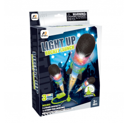 Skraidanti LED raketa iš putplasčio