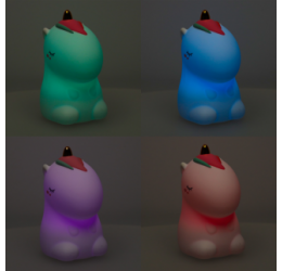 RGB silikoninė naktinė lempa - vienaragis