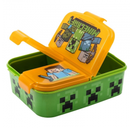 Pietų dėžutė su trimis skyreliais "Minecraft"