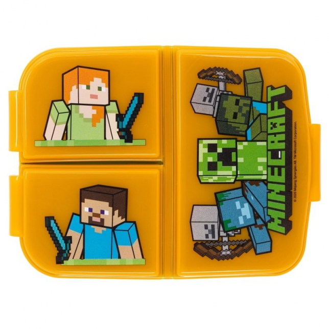 Pietų dėžutė su trimis skyreliais "Minecraft"