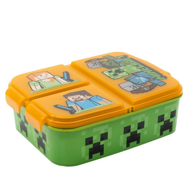Pietų dėžutė su trimis skyreliais "Minecraft"