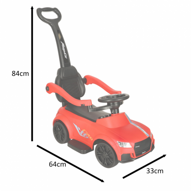 Raudonas automobilis - PUSH RIDE
