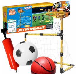Futbolo vartų ir krepšinio rinkinys 2in1