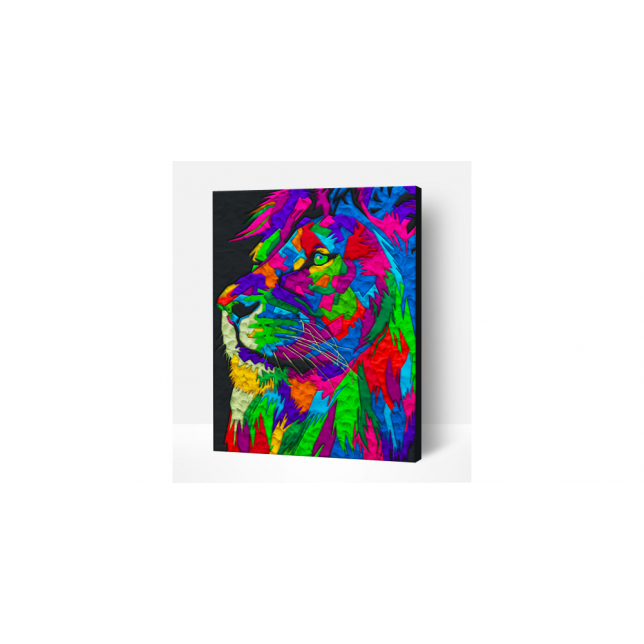 Paveikslas iš modelino ''Liūtas'' 30x40cm.