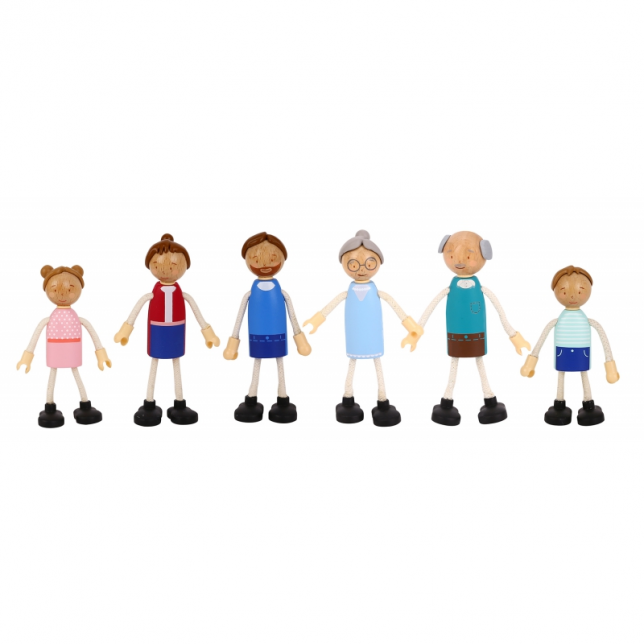 Tooky Toys medinis namelis su figūrėlėmis