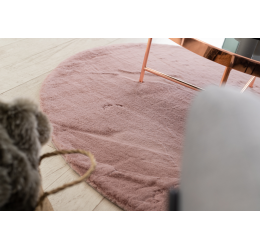 Apvalus rožinis kilimas Bunny