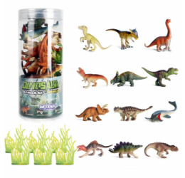 Dinozaurų figurėlių rinkinys plastikinėje pakuotėje