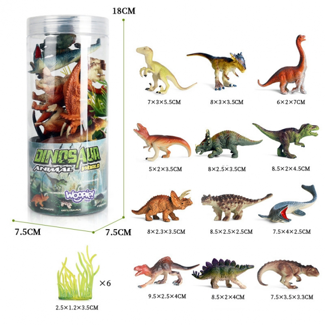 Dinozaurų figurėlių rinkinys plastikinėje pakuotėje