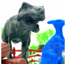 WOOPIE dinozaurų rinkinys su priedais dėžutėje