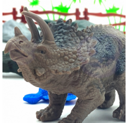 WOOPIE dinozaurų rinkinys su priedais dėžutėje