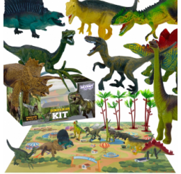 Dinozaurų figūrėlės su kilimėliu