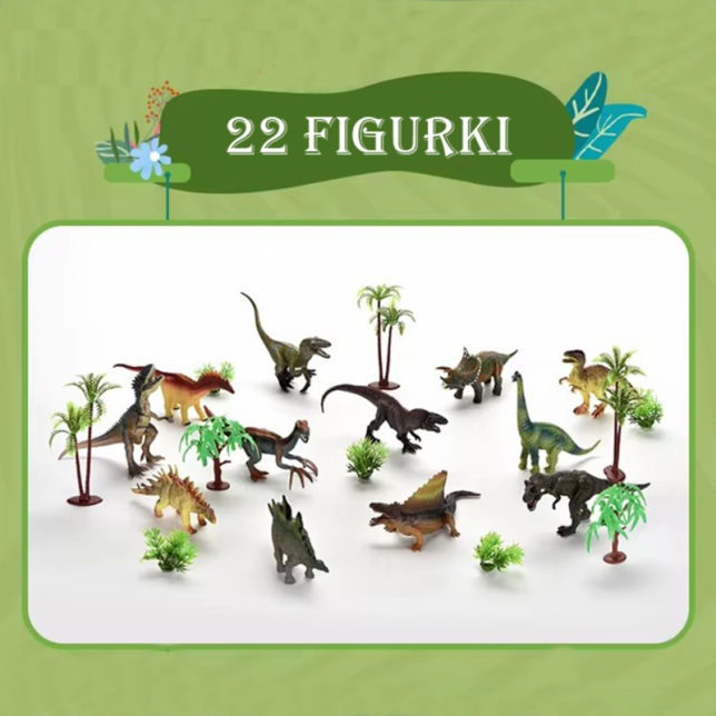 Dino park gyvūnų figurėlės - 23 vnt.