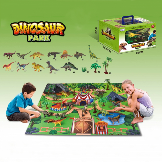 Dino park gyvūnų figurėlės - 23 vnt.
