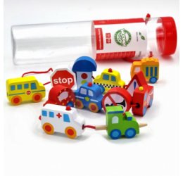 Medinis vėrimo rinkinys - Transportas 2+