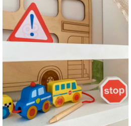 Medinis vėrimo rinkinys - Transportas 2+