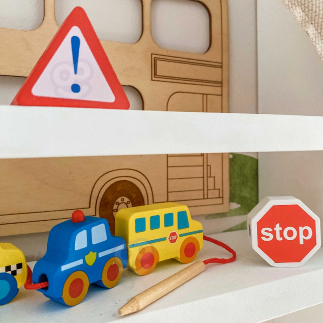 Medinis vėrimo rinkinys - Transportas 2+
