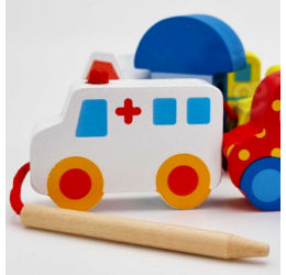 Medinis vėrimo rinkinys - Transportas 2+