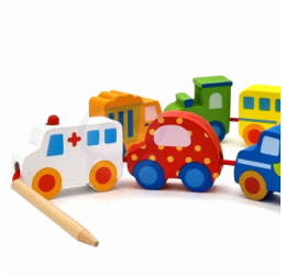 Medinis vėrimo rinkinys - Transportas 2+