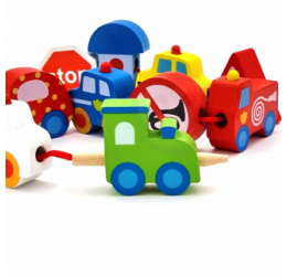Medinis vėrimo rinkinys - Transportas 2+