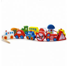 Medinis vėrimo rinkinys - Transportas 2+