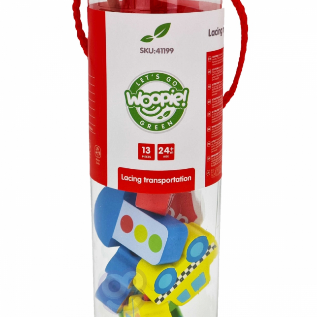 Medinis vėrimo rinkinys - Transportas 2+