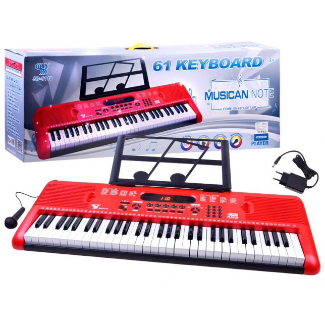 Pianinas su mikrofonu 61kl SD-6118