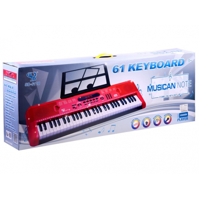 Pianinas su mikrofonu 61kl SD-6118