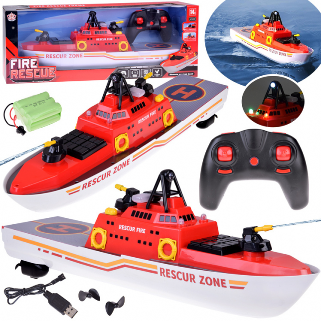 RC didelė gaisrinė valtis - fire fighting