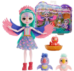 Lėlė su papūgų šeima - Enchantimals Filia Finch