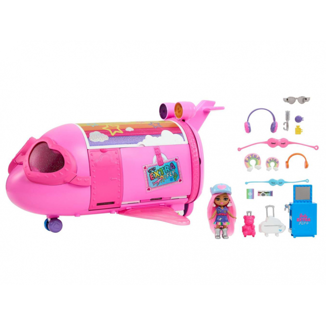 Didelis rožinis lėktuvas Barbie Extra Fly