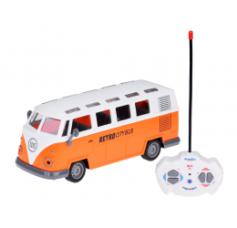 Radijo bangomis valdomas Retro stiliaus autobusas