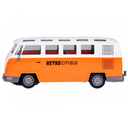 Radijo bangomis valdomas Retro stiliaus autobusas