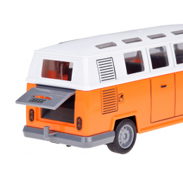 Radijo bangomis valdomas Retro stiliaus autobusas