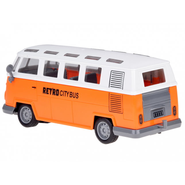 Radijo bangomis valdomas Retro stiliaus autobusas