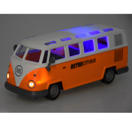 Radijo bangomis valdomas Retro stiliaus autobusas
