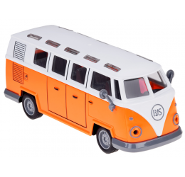 Radijo bangomis valdomas Retro stiliaus autobusas