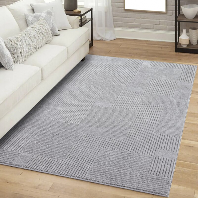Vienos spalvos kilimas - Flair grey