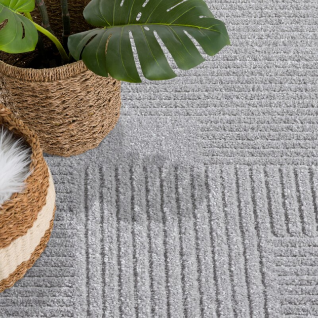 Vienos spalvos kilimas - Flair grey