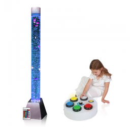 Burbulų vamzdis su valdymo pultu - Sensory light 183cm