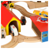 Medinis traukinuko komplektas - railroad city 69 vnt.