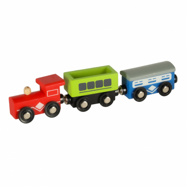 Medinis traukinuko komplektas - railroad city 69 vnt.