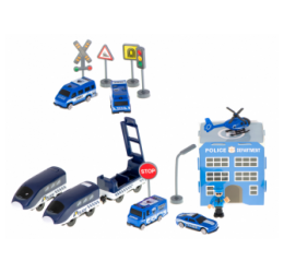 Elektrinio traukinuko trasa su policijos mašinėlėmis / 300 cm