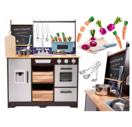 Medinė virtuvėlė su priedais LOFT XXL 96cm