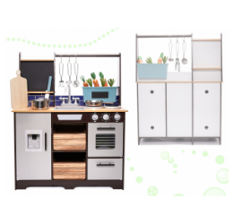 Medinė virtuvėlė su priedais LOFT XXL 96cm
